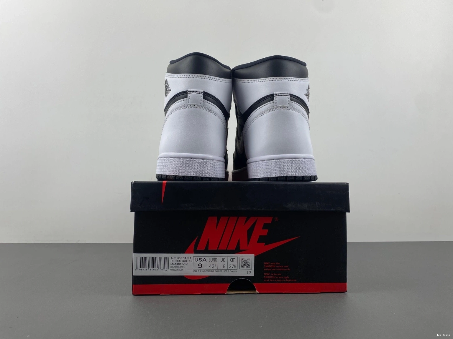 Air White 1 DZ5485-010 Black Jordan 1010